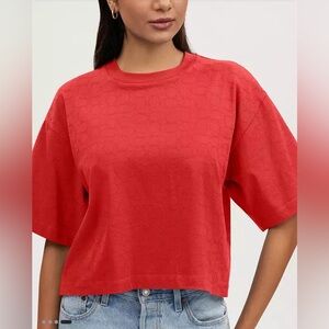 Coach Red Short Sleeve Women's Tee